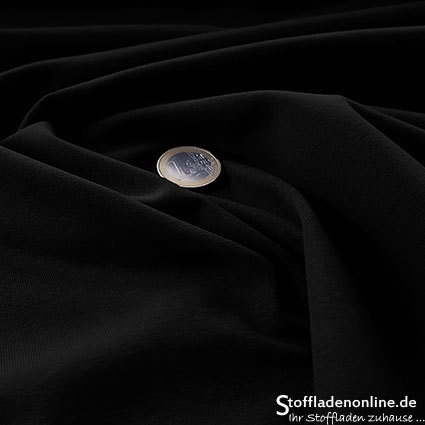 Remnant piece 105cm | Cotton jersey fabric black - Toptex