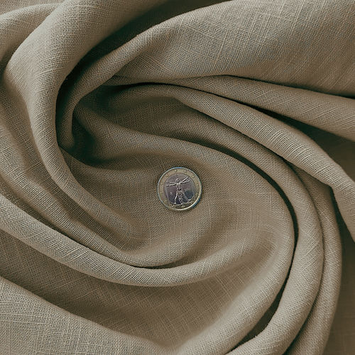 Bio Leinenstoff (Enzym gewaschen) Sand - Hilco