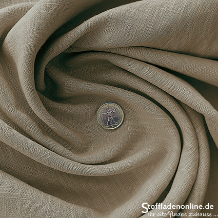 Bio Leinenstoff (Enzym gewaschen) Sand - Hilco