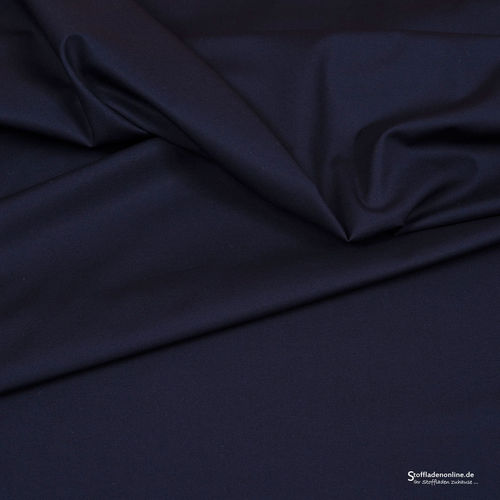 Remnant piece 57cm | Stretch poplin fabric dark blue