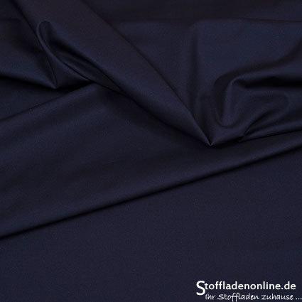 Remnant piece 57cm | Stretch poplin fabric dark blue