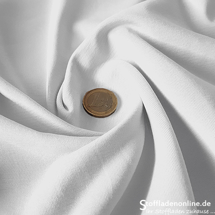 Remnant piece 45cm | Cotton jersey fabric white - Toptex