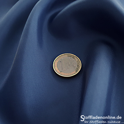 Remnant piece 75cm | Cupro lining fabric dark jeans blue - Bemberg