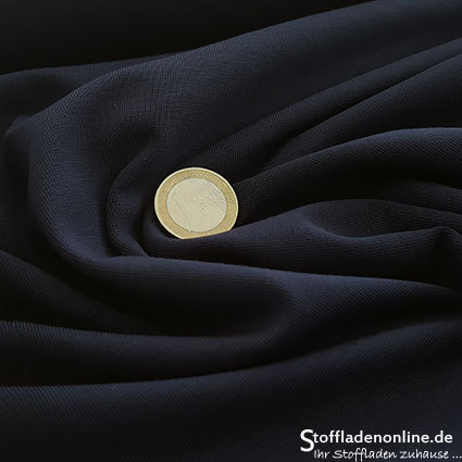 Remnant piece 100cm | Cotton jersey fabric dark blue - Toptex
