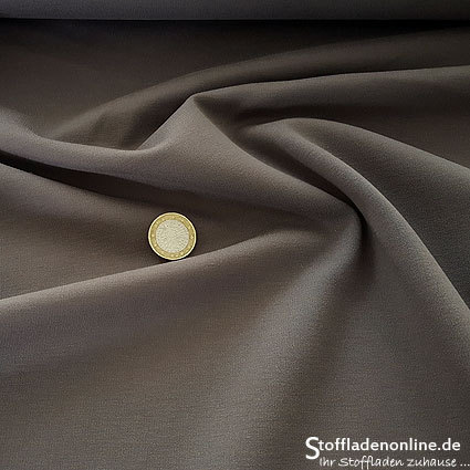 Remnant piece 42cm | Heavy jersey fabric grey brown
