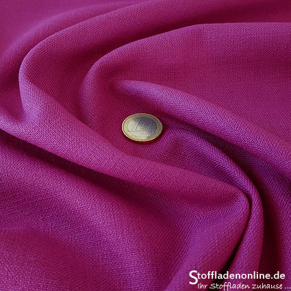 Remnant piece 135cm | Stretch linen fabric fuchsia