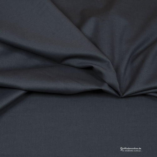 Remnant piece 44cm | Stretch poplin fabric dark grey