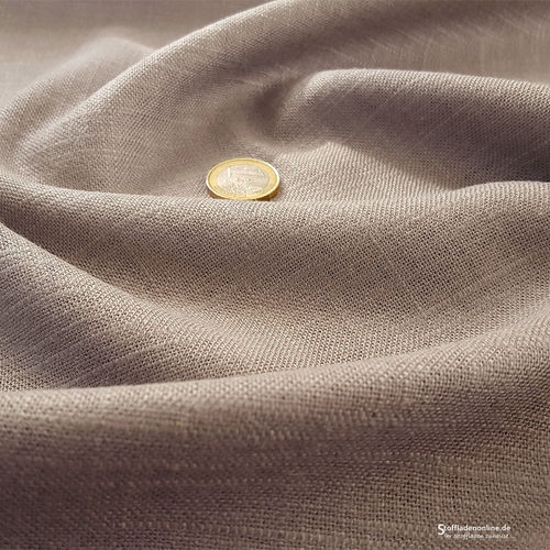 Remnant piece 135cm | Woven viscose linen fabric light taupe