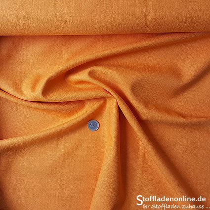 Remnant piece 88cm | Stretch linen fabric orange