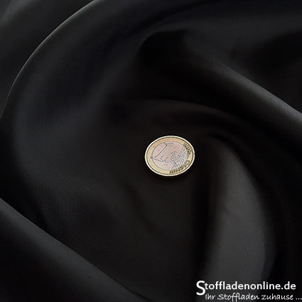Remnant piece 170cm | Cupro lining fabric black - Bemberg