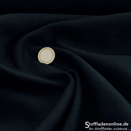 Remnant piece 114cm | Stretch linen fabric dark blue