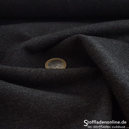 Remnant piece 154cm | Heavy jersey fabric dark grey melange