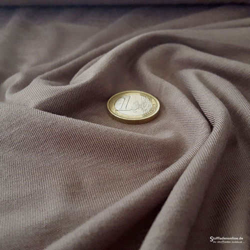 Reststück 53cm | Bambus Jersey Taupe - Toptex