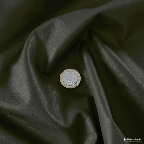 Leather imitation "Chiara" olive green - Toptex