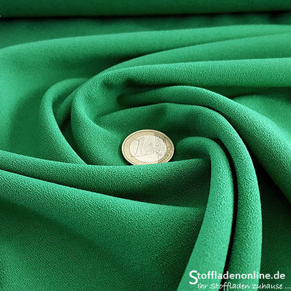 Remnant piece 200cm | Stretch crepe fabric emerald green - Toptex