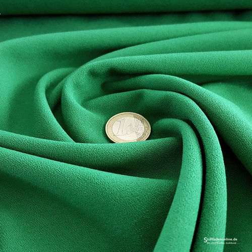 Remnant piece 200cm | Stretch crepe fabric emerald green - Toptex