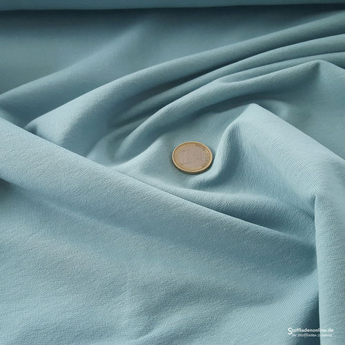 Remnant piece 134cm | Cotton sweatshirt knit ice blue