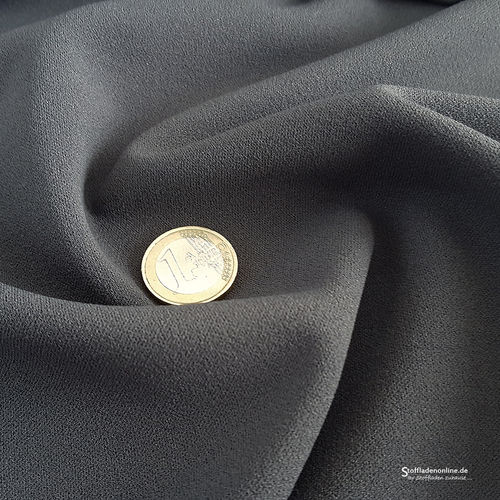 Remnant piece 168cm | Jersey crepe fabric dark grey