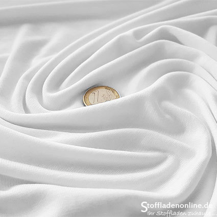 Remnant piece 74cm | Bamboo jersey fabric white - Toptex