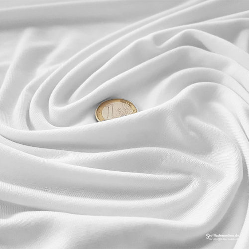 Remnant piece 74cm | Bamboo jersey fabric white - Toptex