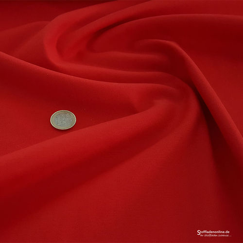 Remnant piece 166cm | Fine woven stretch cotton twill red