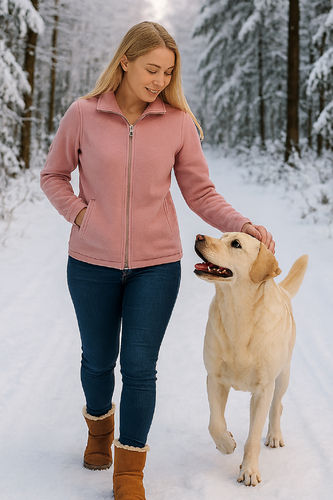 Bio Baumwoll Fleece - Altrosa