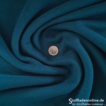 Organic cotton fleece fabric - indigo blue