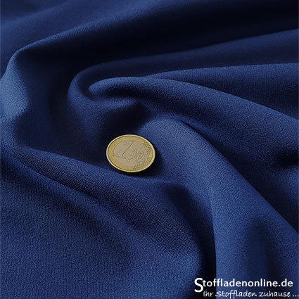 Remnant piece 148cm | Heavy jersey fabric dark jeans blue