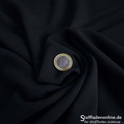 Remnant piece 130cm | Stretch crepe fabric dark blue - Toptex