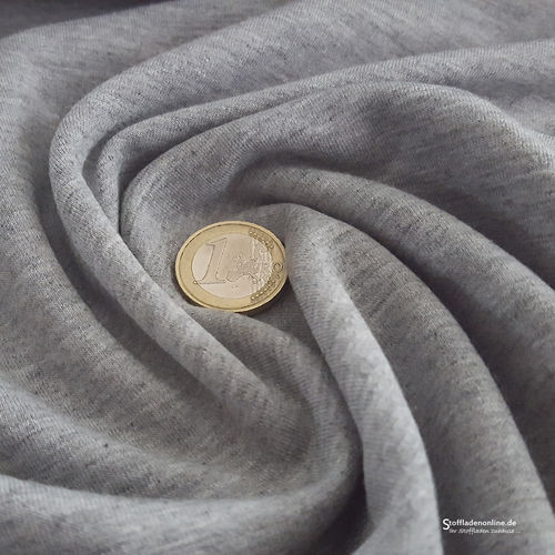 Remnant piece 68cm | Cotton sweatshirt light grey melange