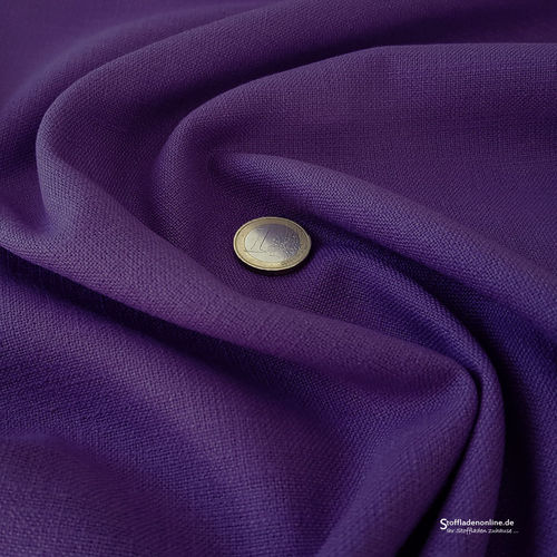 Remnant piece 81cm | Stretch linen fabric violet