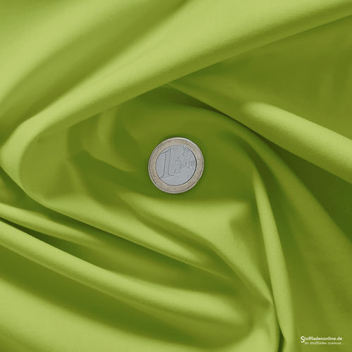 Stretch poplin fabric lime green