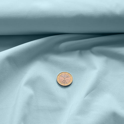 Stretch poplin fabric soft blue