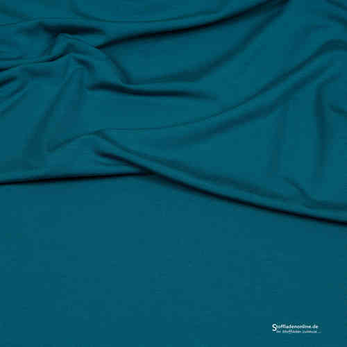 Remnant piece 75cm | Viscose jersey dark turquoise - Hilco