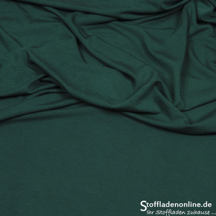 Reststück 104cm | Viskose Jersey Flaschengrün - Hilco