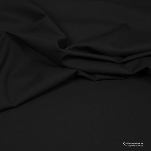 Remnant piece 183cm | Stretch poplin fabric black