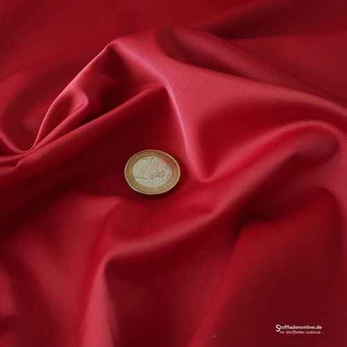 Remnant piece 84cm | Stretch satin fabric red - Toptex