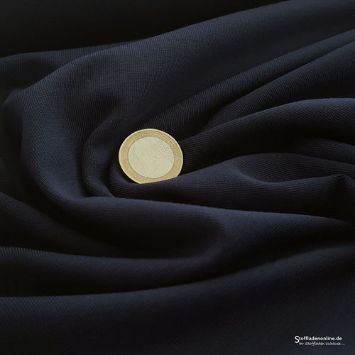 Remn. piece 140cm | Cotton jersey dark blue - Toptex