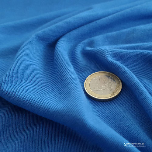 Remnant piece 92cm | Bamboo jersey fabric sapphire blue - Toptex