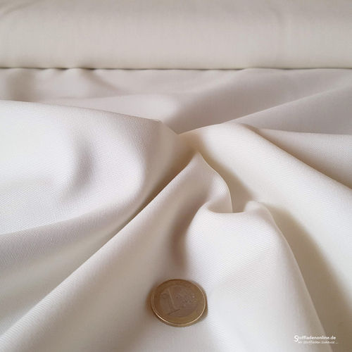 Remnant piece 78cm | Wool blend gabardine fabric ecru
