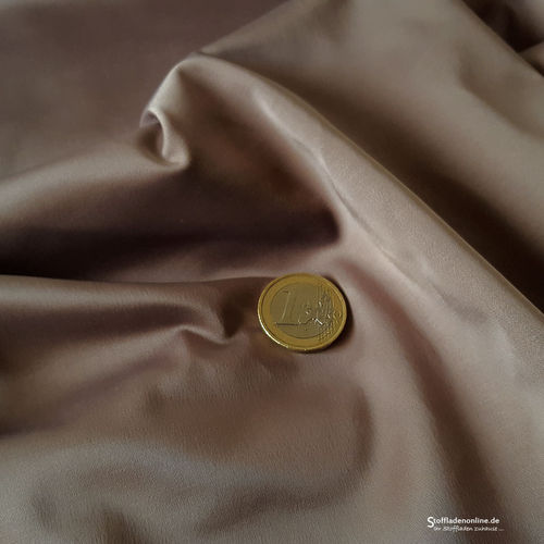 Remnant piece 137cm | Stretch satin fabric taupe - Toptex