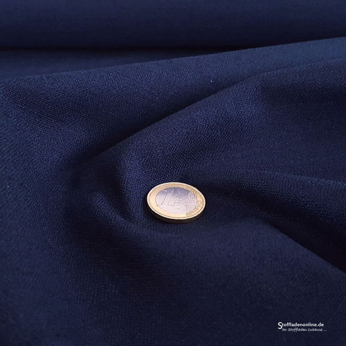 Remnant piece 63cm | Stretch linen fabric jeans blue