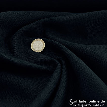 Reststück 91cm | Stretch Leinen Dunkelblau
