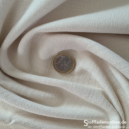 Reststück 151cm | Stretch Leinen Ecru