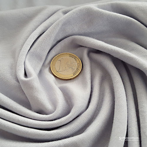Remnanst piece 125cm | Bamboo jersey fabric soft grey blue - Toptex