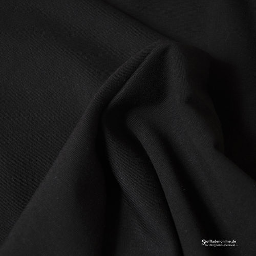 Remnant piece 56cm | Modal sweat jersey fabric black - Hilco