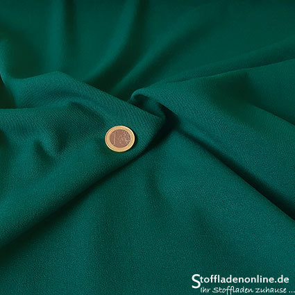 Remnant piece 117cm | Stretch gabardine fabric dark green