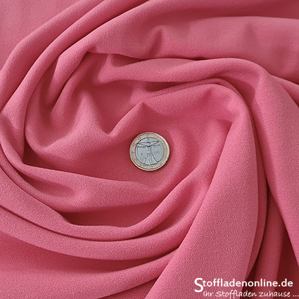 Stretch crepe fabric coral