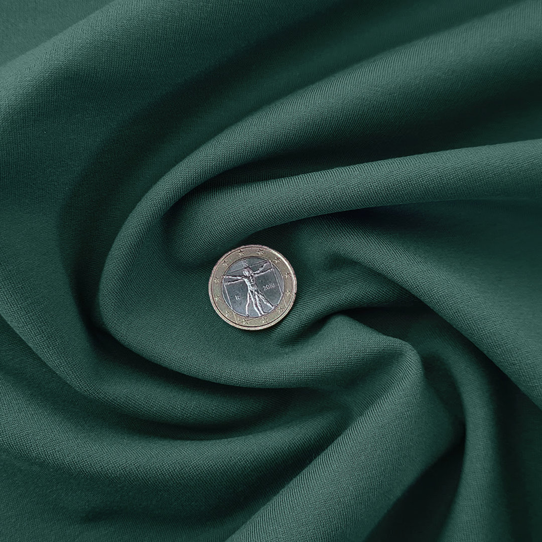 Heavy jersey fabric sea green Bi-stretch fabric Thick fabric - Main Image