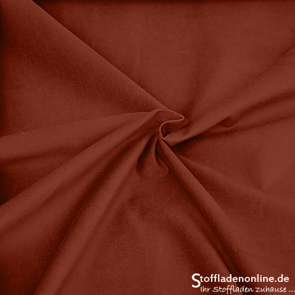 Stretch cotton velvet fabric "Velvet" toffee - Hilco